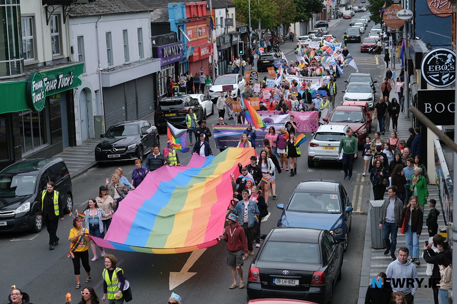 The Newry Pride Parade on Saturday. Photograph: Columba O'Hare/ Newry.ie 