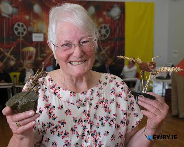 Suzette Sweet, Vice Chair of Newry U3A with some of her craft creations.