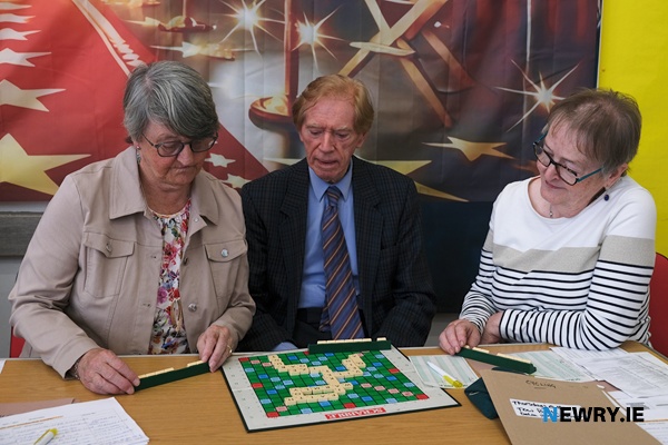 Newry U3A Scrabble and Life Story Writing people. From left: Patricia Lennon, Oliver White and Marcella McBride.