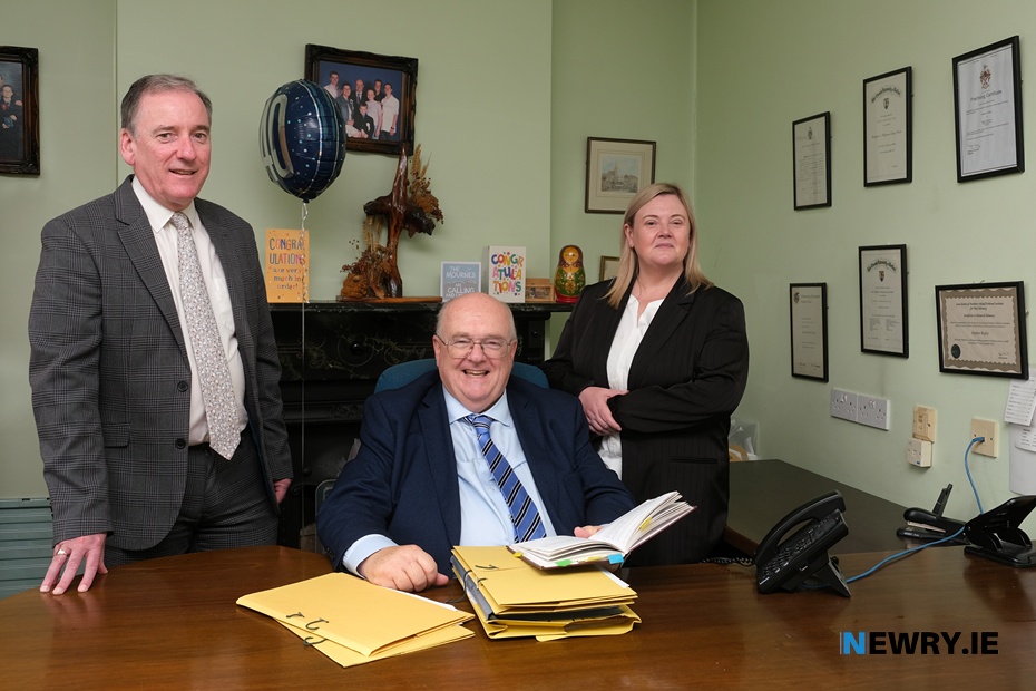 The Solicitors - Stephen Begley, centre, with Gerard Cunningham and Rosetta Hughes.