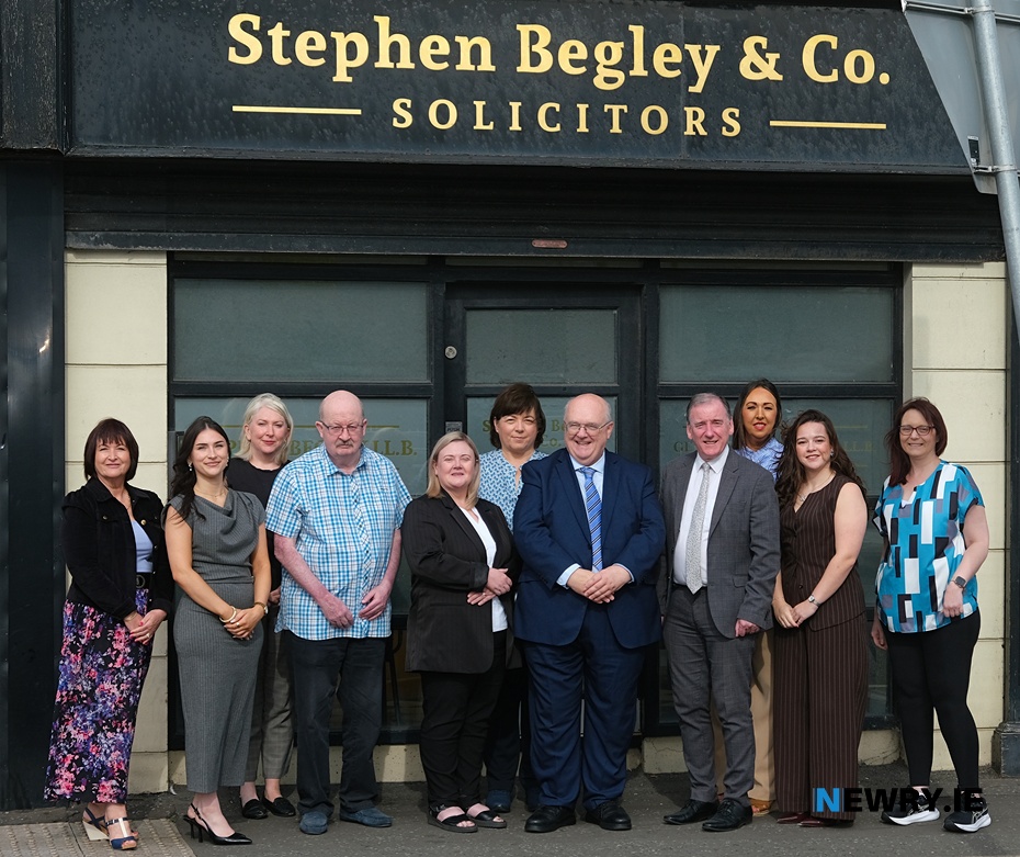 The Stephen Begley & Co. Solicitors team. From left: Pauline Noade, Secretary; Naoise Downey, Trainee Solicitor; Ruth Reilly, Secretary; John Sheehan, Legal Executive; Rosetta Hughes, Solicitor; Nuala Sheehan, Secretary; Stephen Begley, Solicitor; Gerard Cunningham, Solicitor; Catrina McBride, Secretary; Maeve Reel, Trainee Solicitor and Aisling Murphy, Receptionist. Photograph: Columba O'Hare/ Newry.ie 