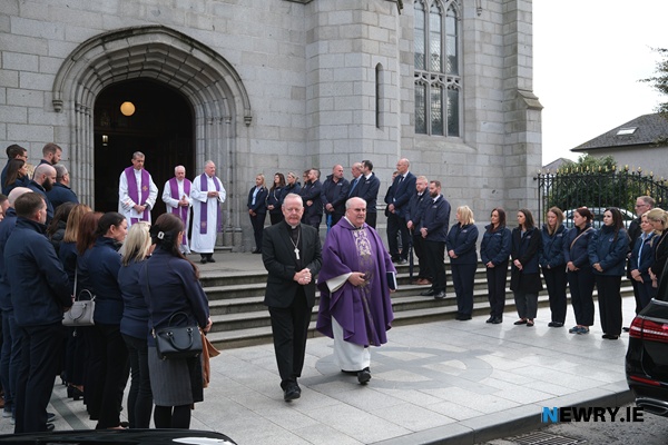 Archbishop Eamon Martin and Canon Francis Brown at the funeral Mass for Michael McKeown.
