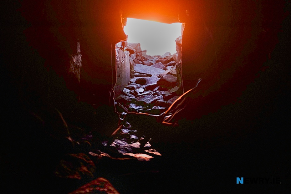 The entrance to the cairn on Slieve Gullion. Photograph: Columba O'Hare/ Newry.ie 