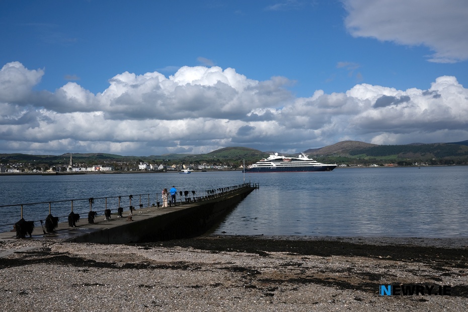 Le Lapérouse sails out of Warrenpoint. Photograph: Columba O'Hare/ Newry.ie 