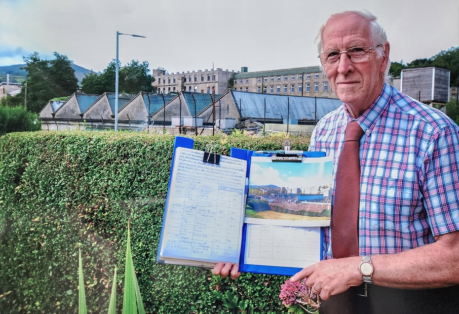 Bessbrook resident John Davis with his petition