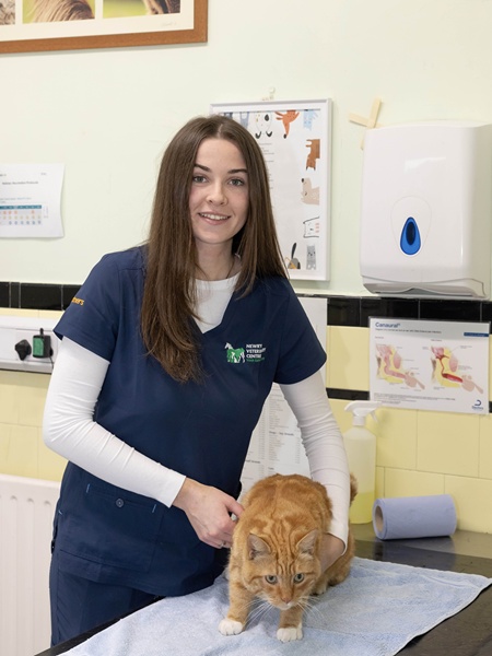 Rachael Meehan at work in the Newry Vets practice.
