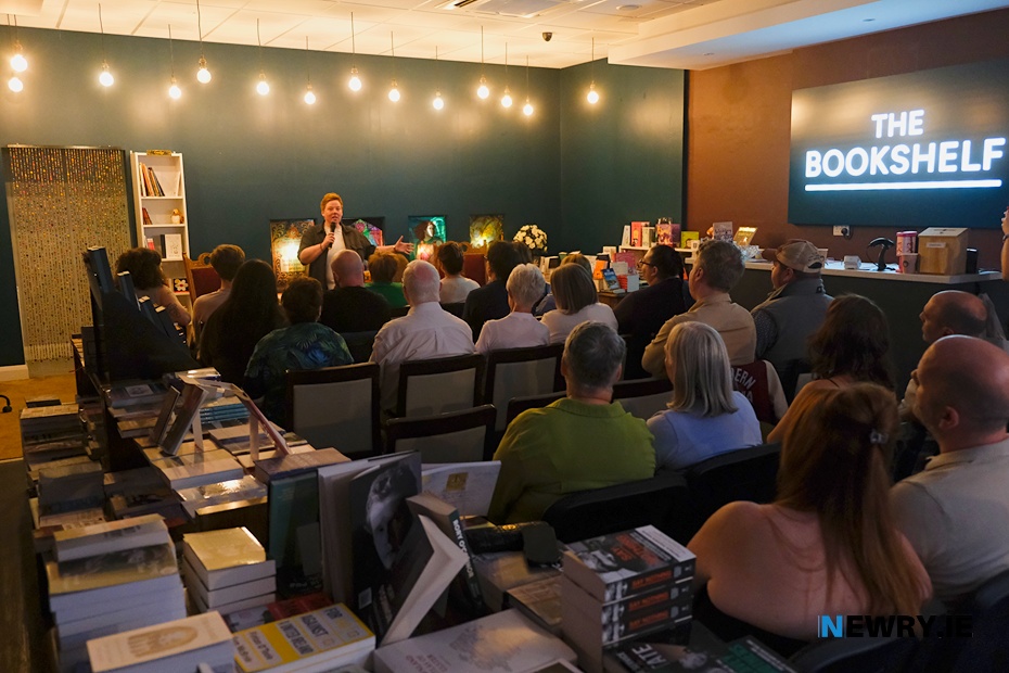 A comedy night in full flow at The Bookshelf. Photograph: Columba O'Hare/ Newry.ie 