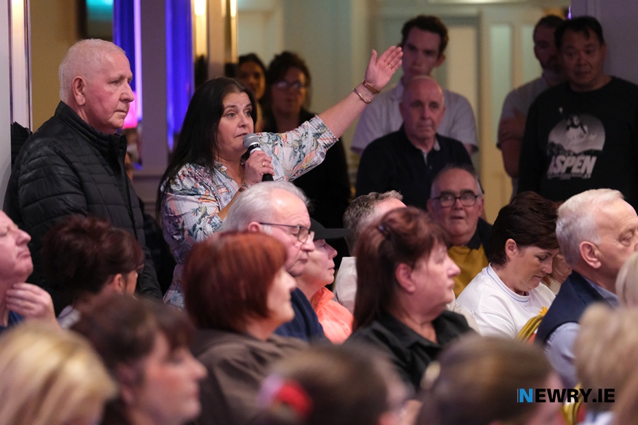 Speaking at the Save Daisy Hill Hospital meeting in Newry last week. Photograph: Columba O'Hare/ Newry.ie 
