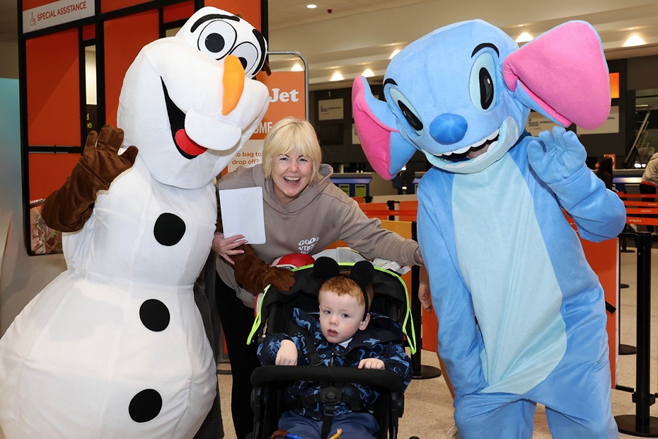 Lisa and Richard Winters (4) from Newry get ready for the trip