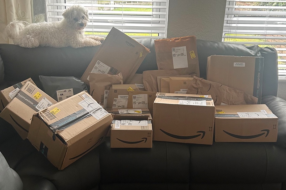 Some of the packages already purchased to help homeless people locally.