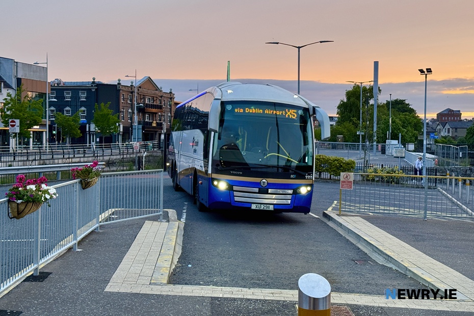 The X5 service at Newry Bus Station. (file pic). Photograph: Columba O'Hare/ Newry.ie 