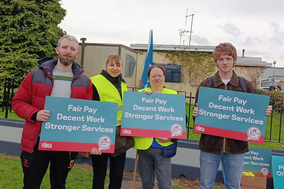 People Before Profit representatives at Louth Hospital