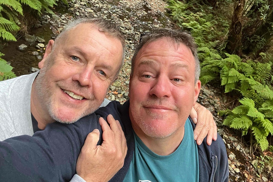 Terry Rice and husband Derek Waters.