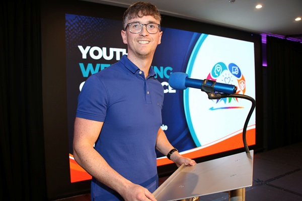Ryan Cinnamond who told his inspirational story to students at the Youth Wellbeing events in Newry and Ballynahinch.