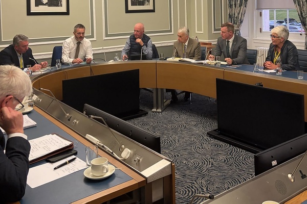 Pictured at the meeting with the Health Minister.