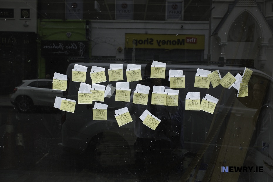 Parking tickets stuck on a windscreen. Photograph: Columba O'Hare/ Newry.ie 