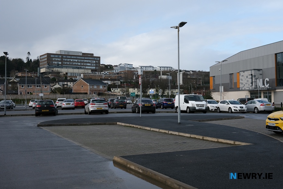 Newry Leisure Centre car park. Photograph: Columba O'Hare/ Newry.ie 