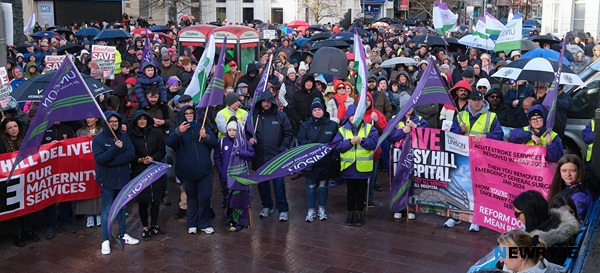 A small section of the crowd at the Daisy Hill rally. Photograph: Columba O'Hare/ Newry.ie 