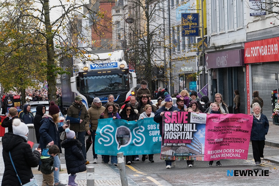 Pictured at the SOS Daisy Hill Rally. Photograph: Columba O'Hare/ Newry.ie 