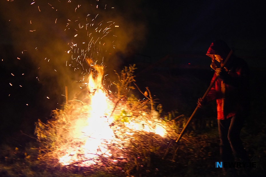 A Halloween bonfire. Photograph: Columba O'Hare/ Newry.ie 