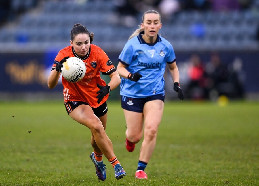 Emily Druse of Armagh during the Lidl Ladies National Football League Division 1 match between Dublin and Armagh at Parnell Park in Dublin. Photo by Stephen McCarthy/Sportsfile