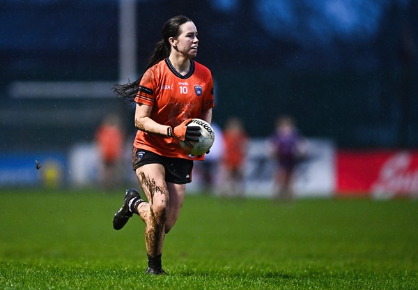 Lara Marsden of Armagh during the Lidl Ladies National Football League Division 1 Round 4 match between Galway and Armagh at Duggan Park in Ballinasloe, Galway. Photo by Tyler Miller/Sportsfile