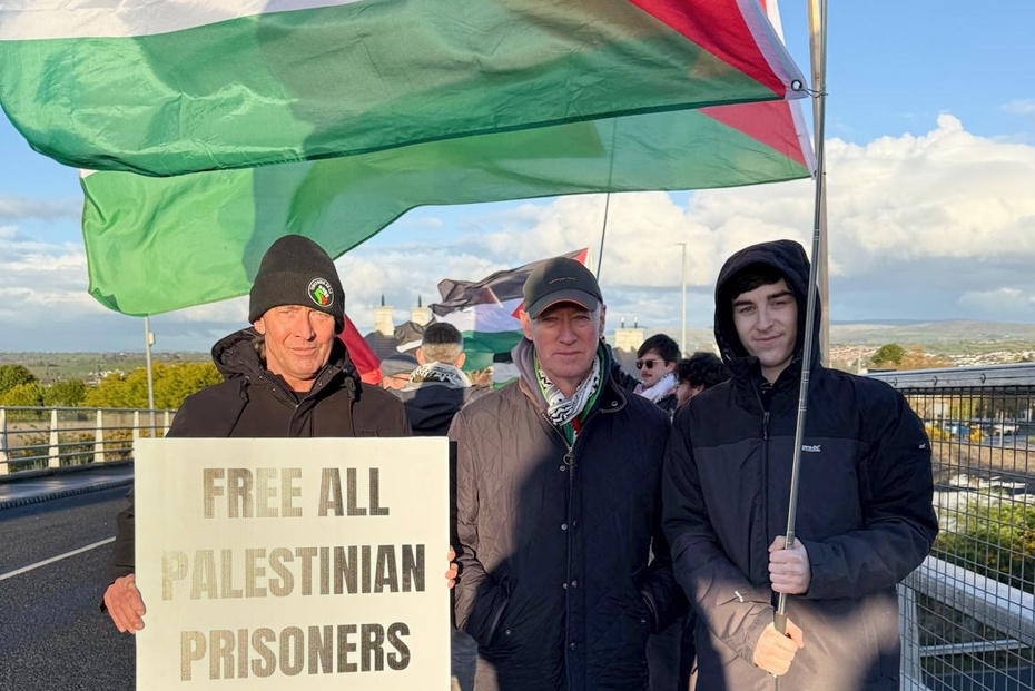 Cllr Declan Murphy pictured at the protest