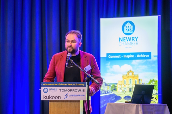 Paul Walsh, Founder of tomorrow.ie delivers a presentation, breaking down of eCommerce activity in Newry and Ireland and how local businesses can get a piece of the pie.