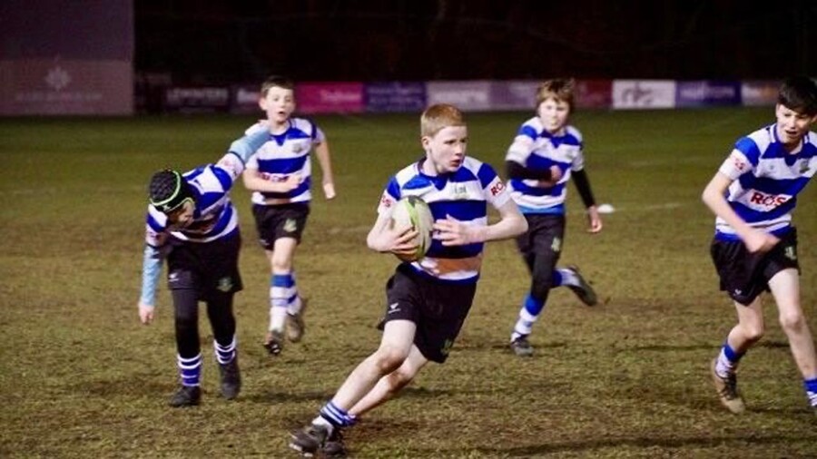 Newry RFC U12's in action.