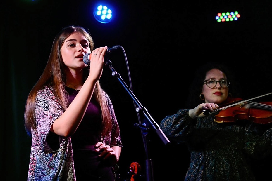 Ava Turnbull on stage in Denmark
