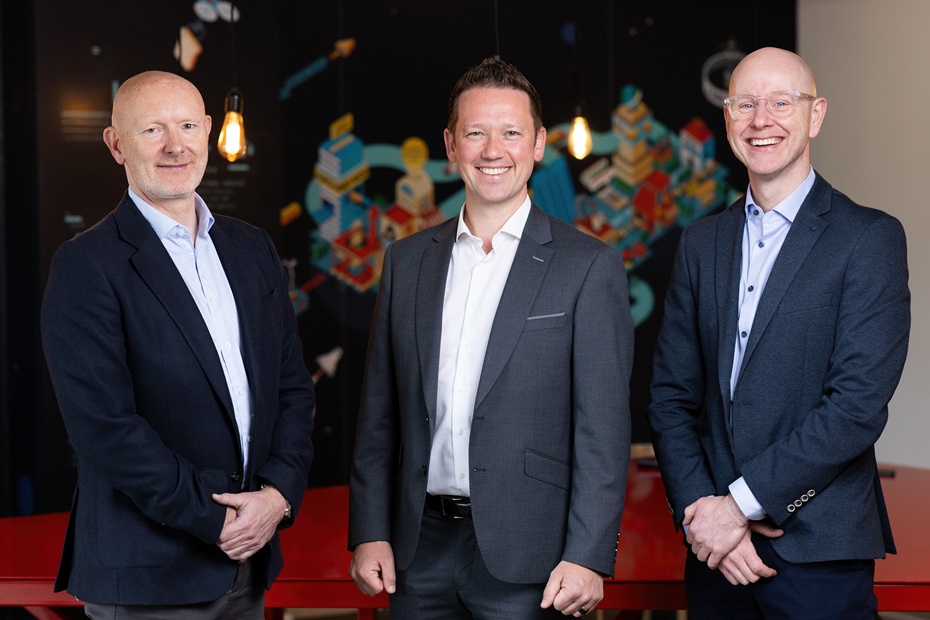 Paul Millar CEO of Whiterock with Gareth Chambers, Around Noon CEO and Noel Culbert, CFO at Around Noon