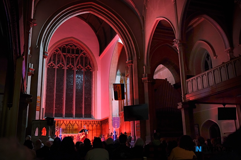 Luka Bloom performs in the beautiful St Mary's Church, John Mitchel Place. Photograph: Columba O'Hare/ Newry.ie 