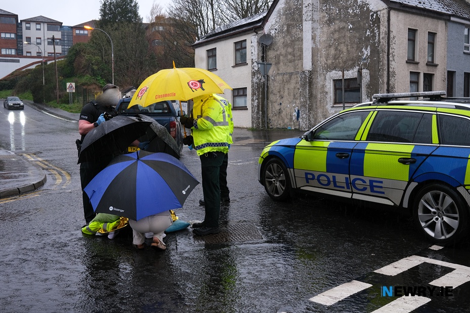 The scene of the incident at Canal Street, Newry. Photograph: Columba O'Hare/ Newry.ie 