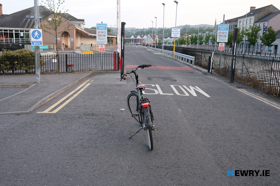 The ideal route would travel between Newry Canal and the Clanrye River through the bus station. Photograph: Columba O'Hare/ Newry.ie 