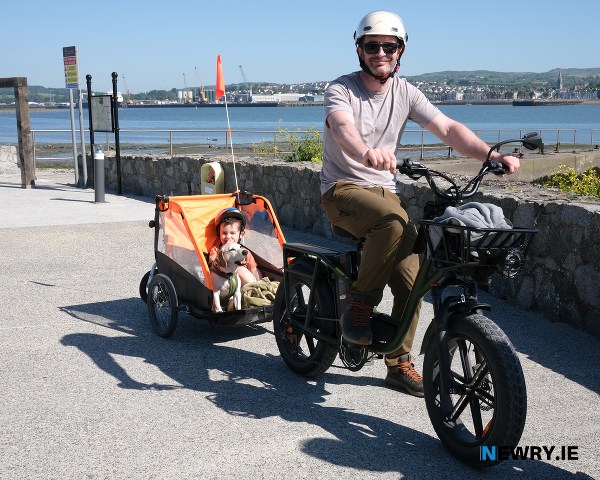 Enjoying the Omeath Community Bike Ride.