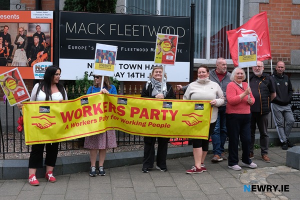 Workers Party representatives at the counter protest.