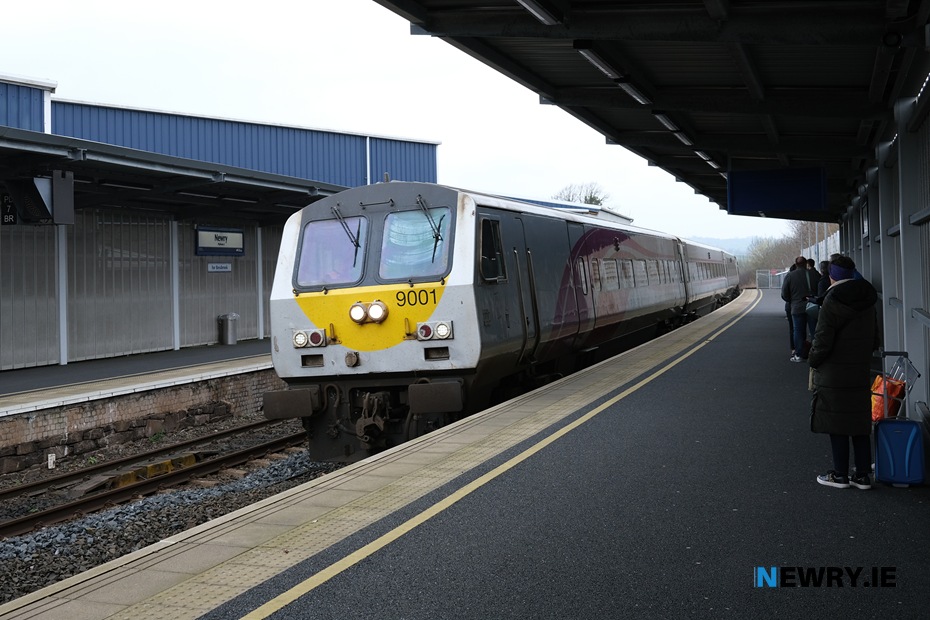 The Enterprise service at Newry Railway Station. Photograph: Columba O'Hare/ Newry.ie 