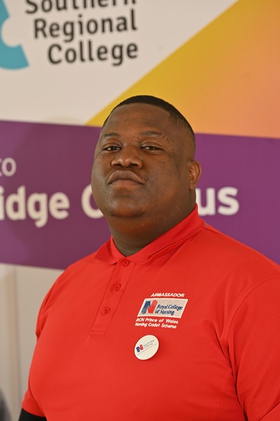 Albert Karomo, SRC Health & Social Care student and RCN Cadet Ambassador, who travelled to London to mark the milestone of the 1000th RCN Cadet and relaunch of the programme 