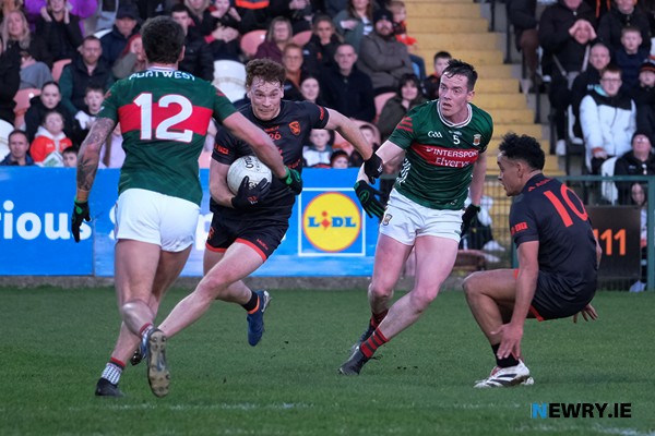 Jarlath Og Burns on the ball against Mayo. Photograph: Columba O'Hare/ Newry.ie5