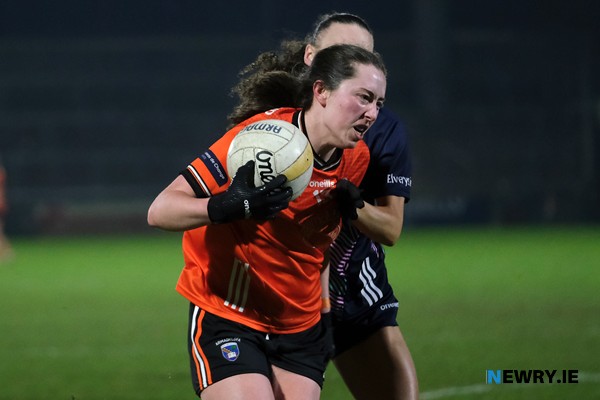Armagh's Niamh Reel in action at the Box It Athletic Grounds. Photograph: Columba O'Hare/ Newry.ie