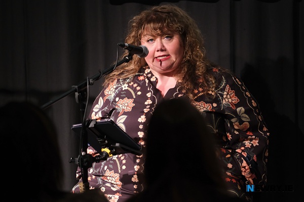 Rioghnach Connolly on stage. Photograph: Columba O'Hare/ Newry.ie 