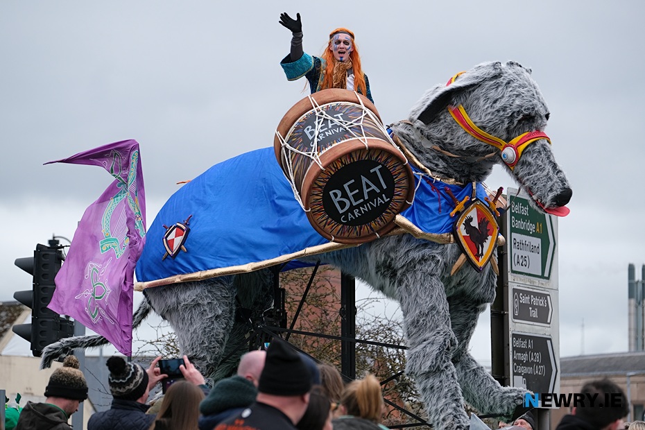 Pictured at the 2025 St Patrick's Day Parade in Newry. Photograph: Columba O'Hare/ Newry.ie 