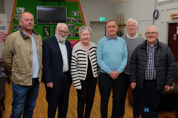 Pictured at the reopening of Biffers, The Brain Injury Foundation’s refurbished social space in Camlough.  From left: Philip Cloughan, Frank Dolaghan, Aileen Dolaghan, Pat O'Neill, Arnold Carville and Anthony Murphy. Photograph: Columba O'Hare/ Newry.ie 