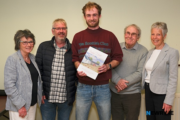 aunching the 18th edition of Before I Forget journal in Poyntzpass are members of Poyntzpass and District Historical Society. Included from left are Helena Gamble, Mark Skillen, Graphic Designer; Robert Morrow, Chairman; Frank Watters and Barbara Best. Photograph: Columba O'Hare/ Newry.ie 