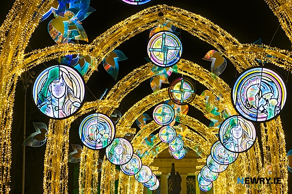 The light show in Dundalk for St Brigid's Day. Photograph: Columba O'Hare/ Newry.ie 
