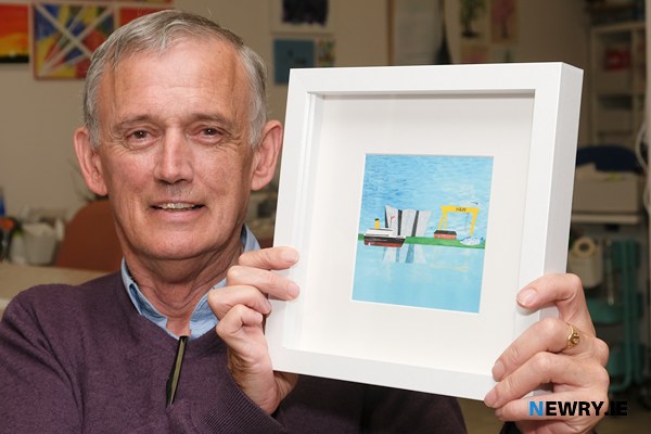 James Cassidy with his Belfast piece.