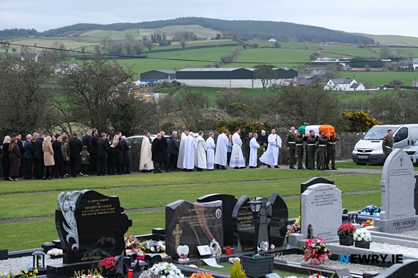 Sgt Shane McEvoy is taken to his final resting place at St Michael's Killean.