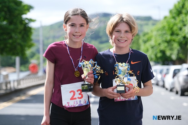 First home in the Children's 2k race.