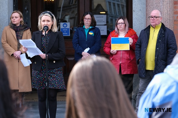 The Ukraine protest in 2022. Photograph: Columba O'Hare/ Newry.ie 