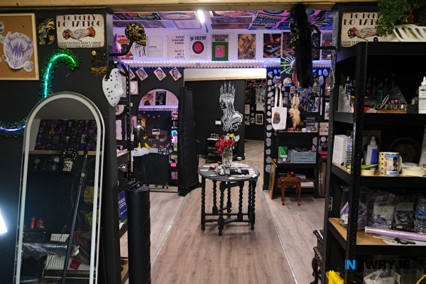 Inside the cavernous Bamba Tattoo Studio.